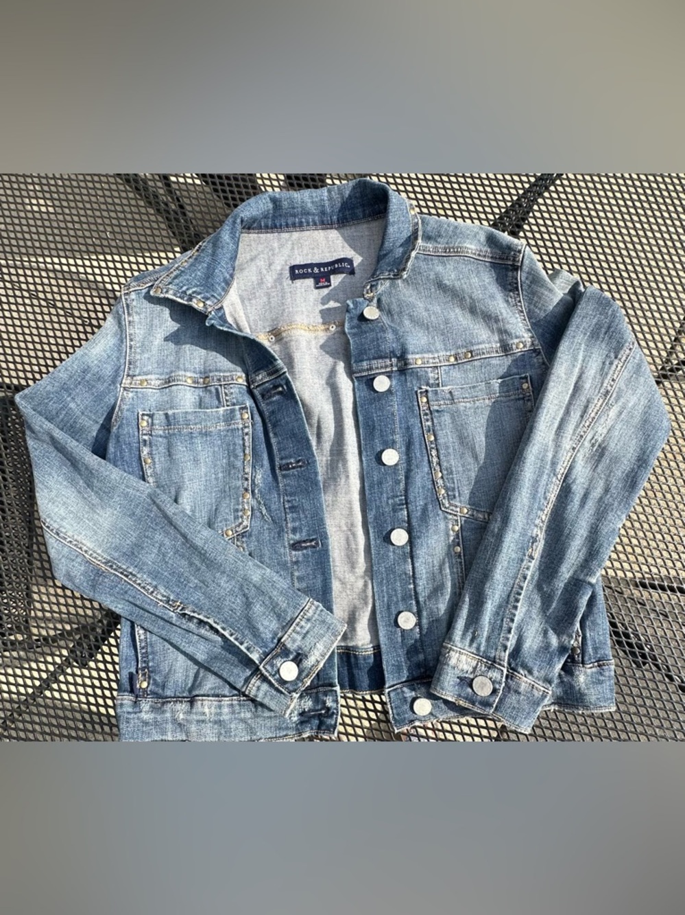 Rock & Republic Navy Label Shirt with Red Size Tag